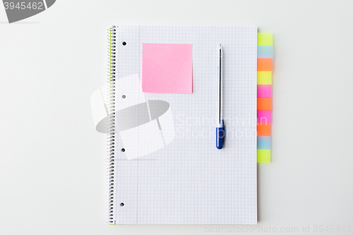 Image of close up of organizer and pen on office table