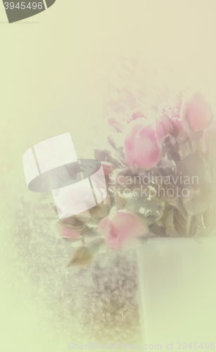 Image of Blurred stylized floral background