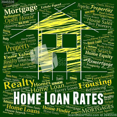 Image of Home Loan Rates Shows Housing Credit And Interest