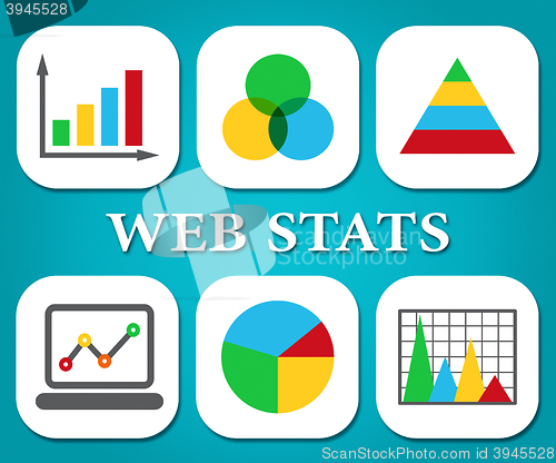 Image of Web Stats Indicates Business Graph And Analysing