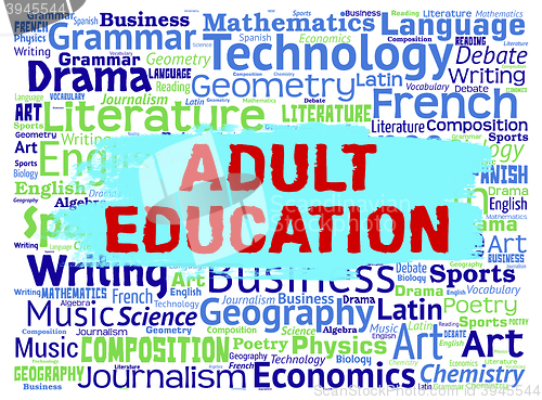 Image of Adult Education Shows Mature Studying And Learned