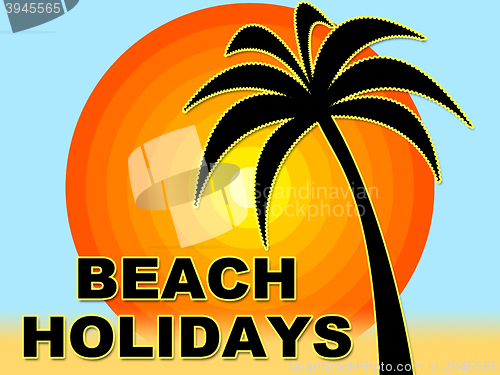 Image of Beach Holidays Indicates Ocean Break And Vacational