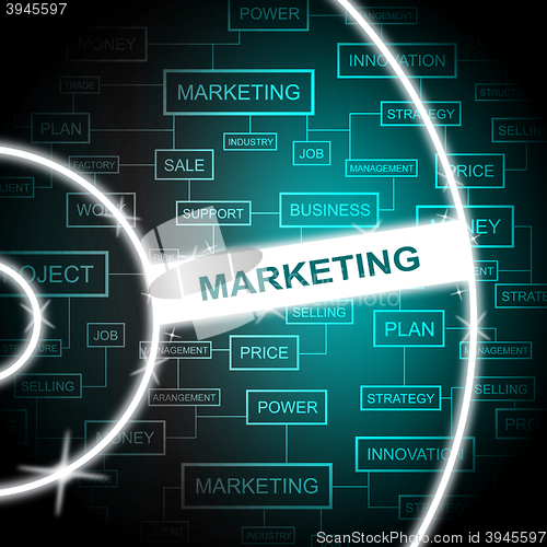 Image of Marketing Word Shows E-Commerce Emarketing And Commerce