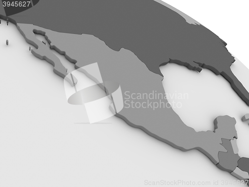 Image of Mexico on grey 3D map