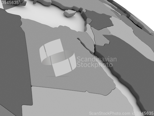 Image of Egypt on grey 3D map