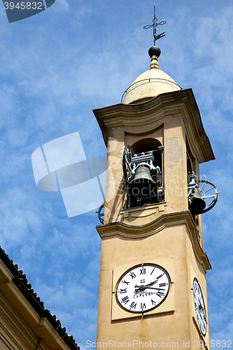 Image of jerago old abstract in  italy   and church tower bell sunny day 