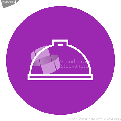 Image of Restaurant cloche line icon.