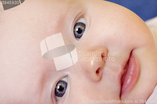 Image of beautiful little baby's close-up face