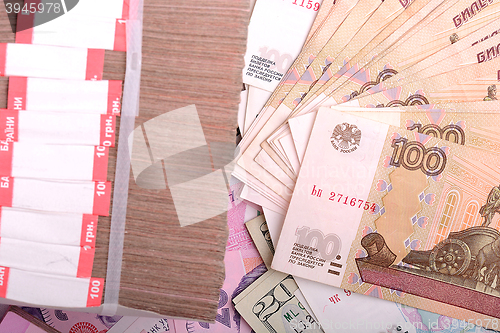 Image of Russian Rouble Banknotes background