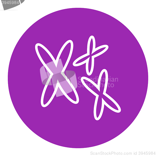 Image of Chromosomes line icon.