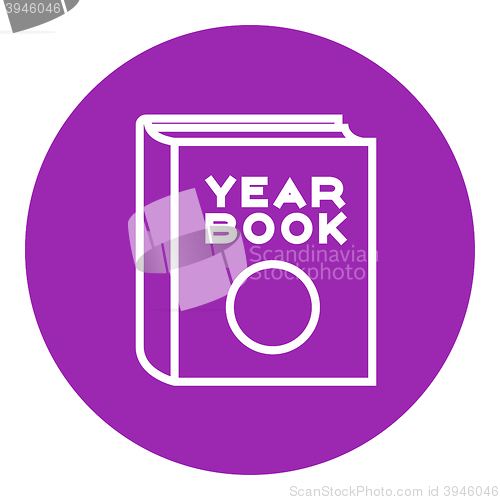 Image of Yearbook line icon.