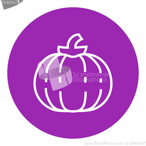 Image of Pumpkin line icon.