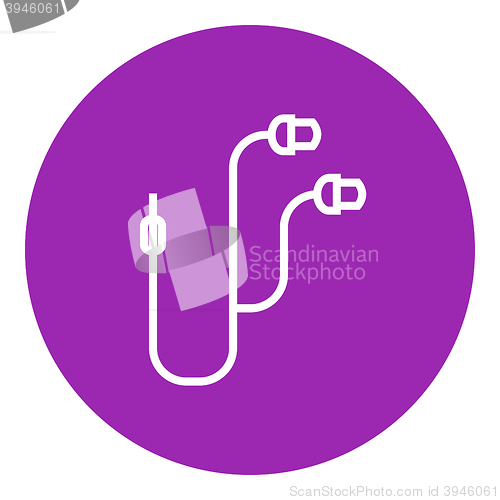 Image of Earphone line icon.