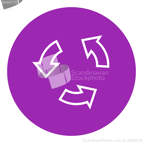 Image of Replay button line icon.