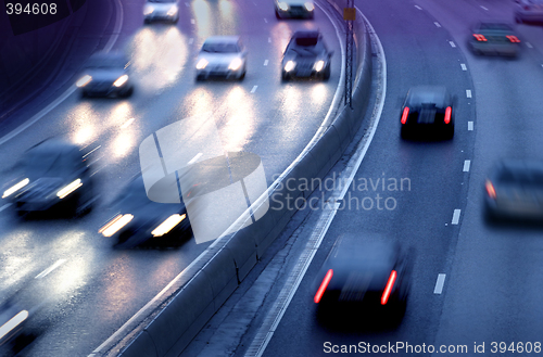 Image of cars at night