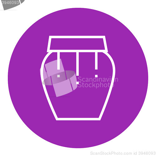 Image of Drum instrument line icon.