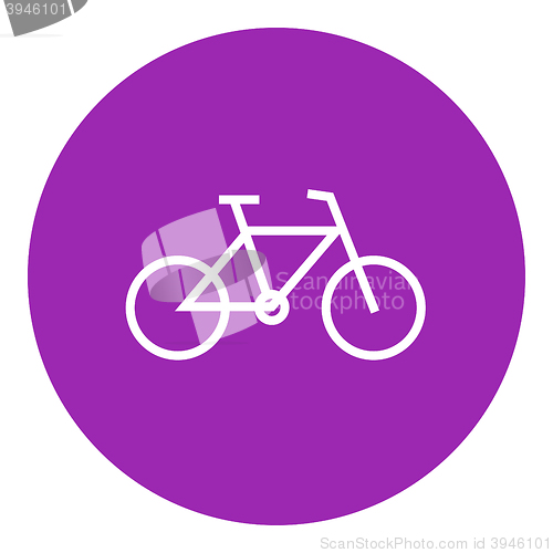 Image of Bicycle line icon.