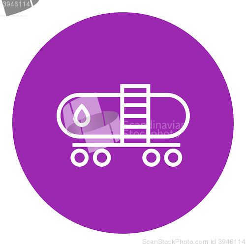 Image of Oil tank line icon.