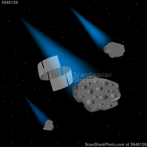 Image of Asteroids in cosmos