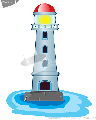 Image of Lighthouse on white