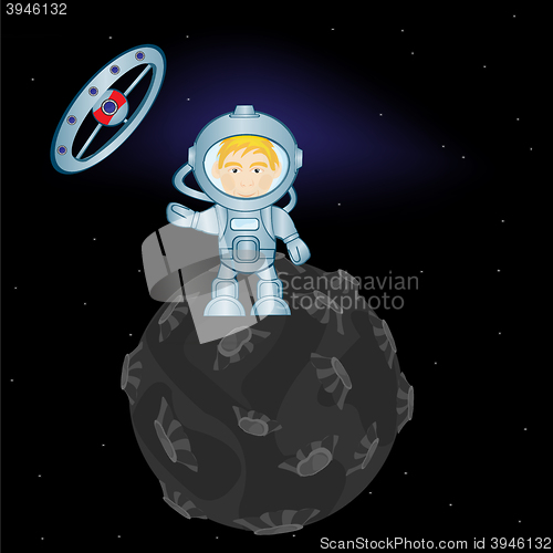 Image of Spaceman on planet