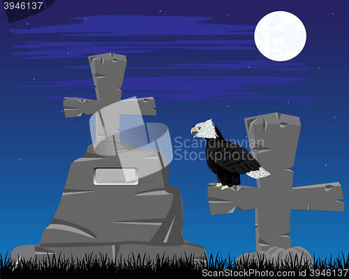 Image of Graveyard in the night