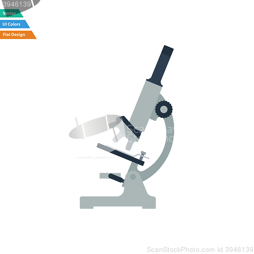 Image of Flat design icon of chemistry microscope 