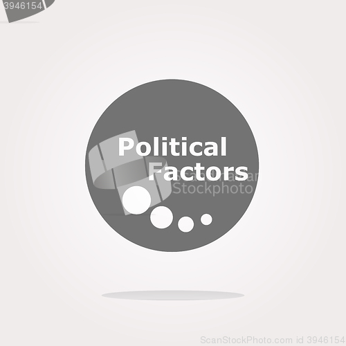 Image of vector political factors web button, icon isolated on white