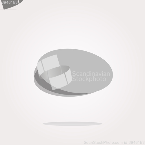 Image of vector Web buttons for design, icon with empty blank white paper