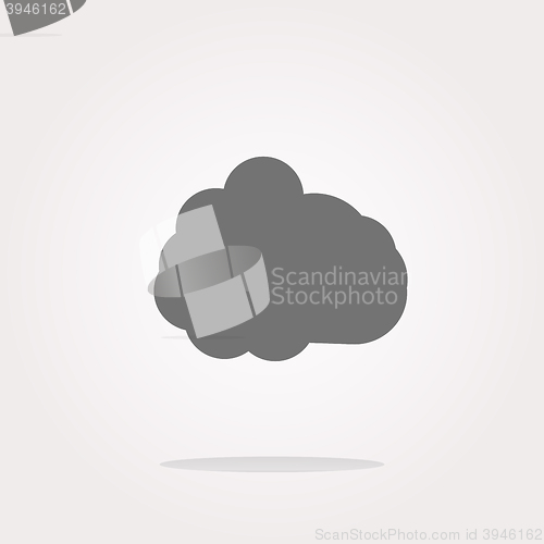 Image of vector cloud icon, web button