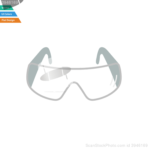 Image of Flat design icon of chemistry protective eyewear 