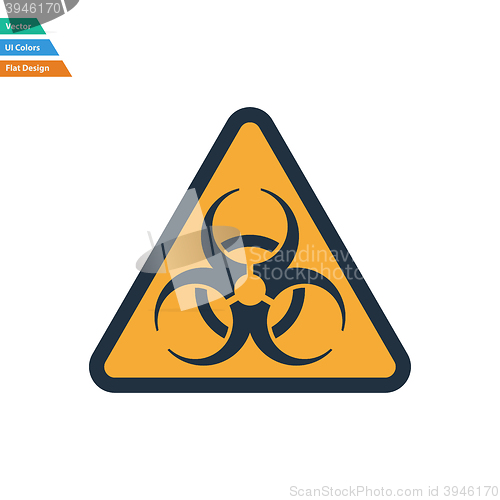 Image of Flat design icon of biohazard