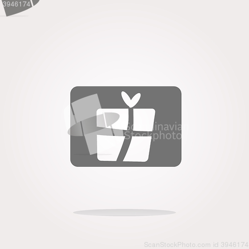 Image of vector Gift icon - metal app button for christmas and halloween