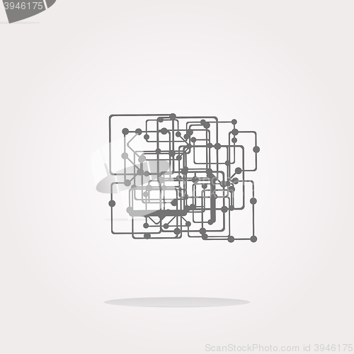 Image of vector abstract metro circle glossy web icon on white background