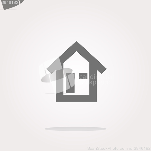 Image of house button, signs, icons set, vector