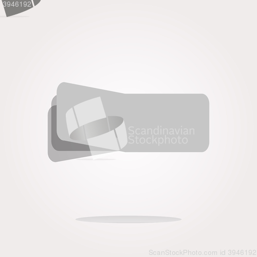 Image of vector Web buttons for design, icon with empty blank white paper