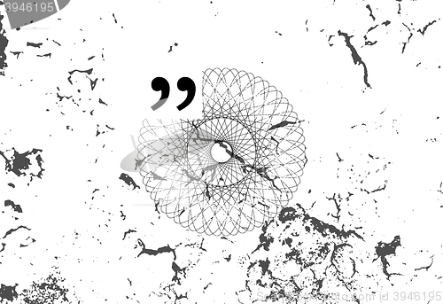 Image of Quote text bubble. Commas, note, message and comment. Quote element design. Quote citation. Quote template. Design element similar to quote. Text, commas, quote and note. Motivation and inspiration. 