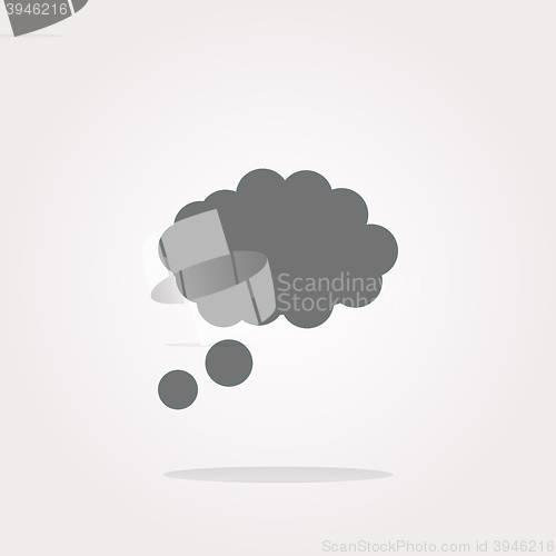 Image of vector abstract cloud web icon button