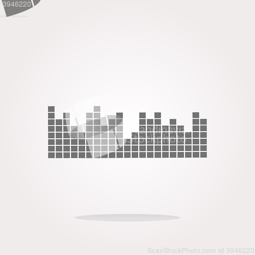 Image of vector sound round web glossy icon