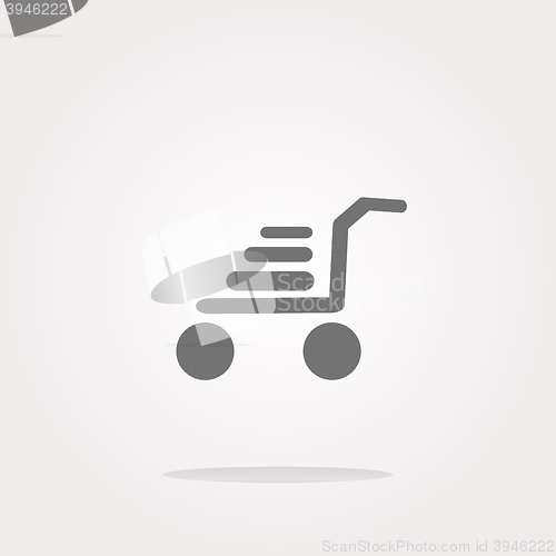 Image of vector shopping cart web icon button