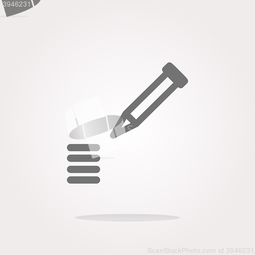 Image of vector School Pencil Icon web icon on white background