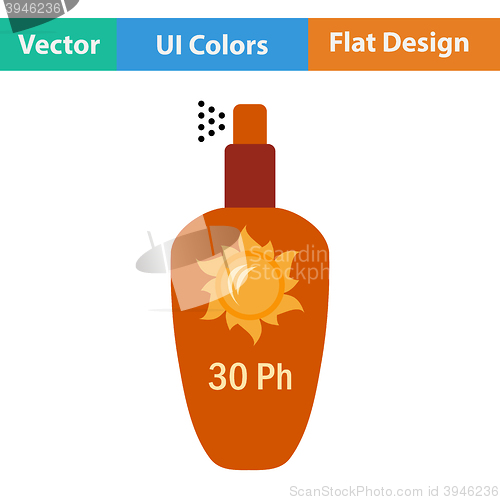 Image of Flat design icon of sun protection spray