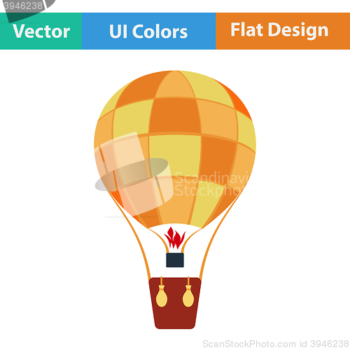 Image of Flat design icon of hot air balloon