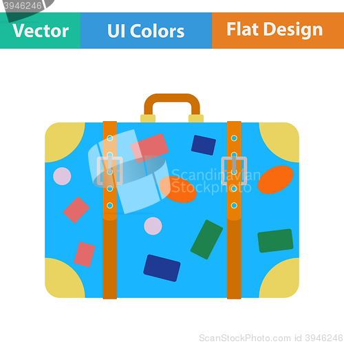 Image of Flat design icon of suitcase