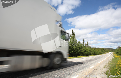 Image of truck driving on country-road