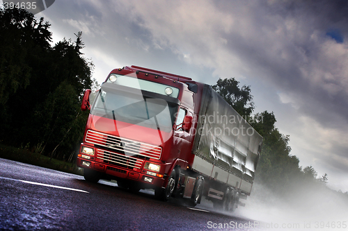 Image of truck driving on country-road