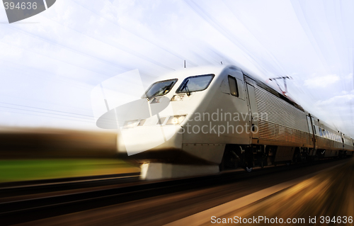 Image of Fast train with motion blur