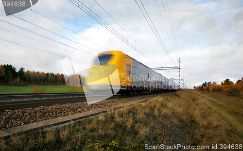 Image of Fast train with motion blur