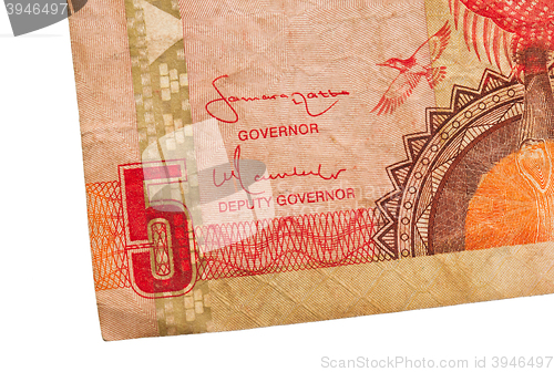 Image of 5 Gambian dalasi bank note