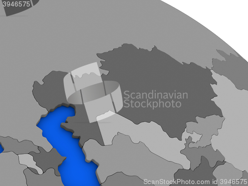 Image of Kazakhstan on political Earth model